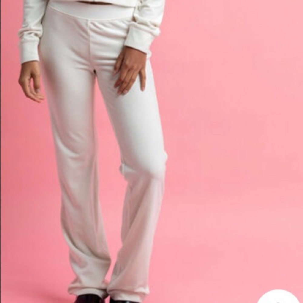 Juicy couture velour track pants cream